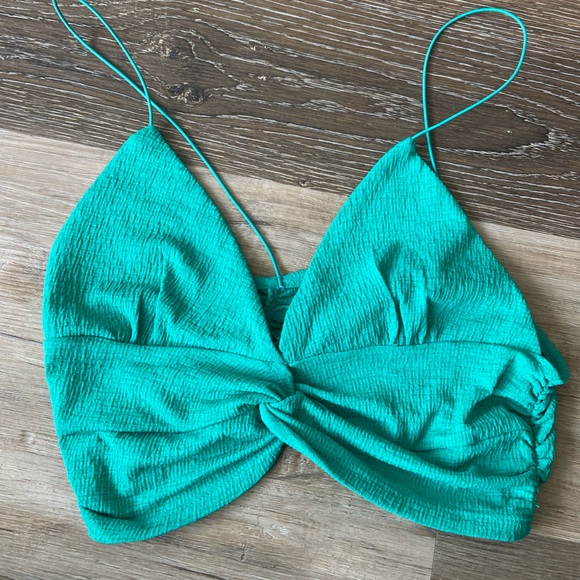 Urban Outfitters Tops - Urban outfitters teal green crop tank